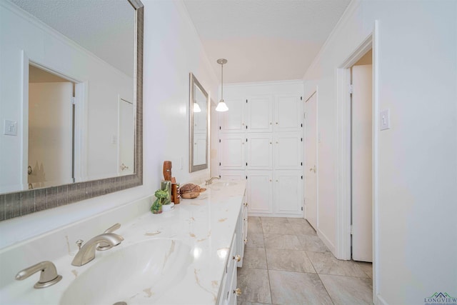 bathroom with double vanity and a sink