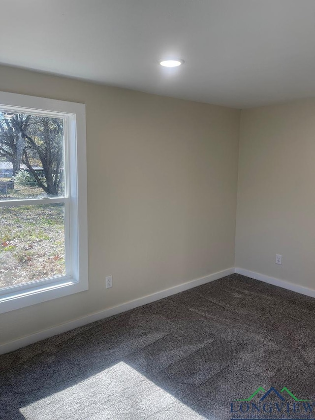 carpeted spare room with plenty of natural light