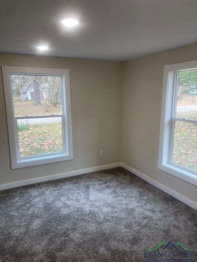 view of carpeted empty room