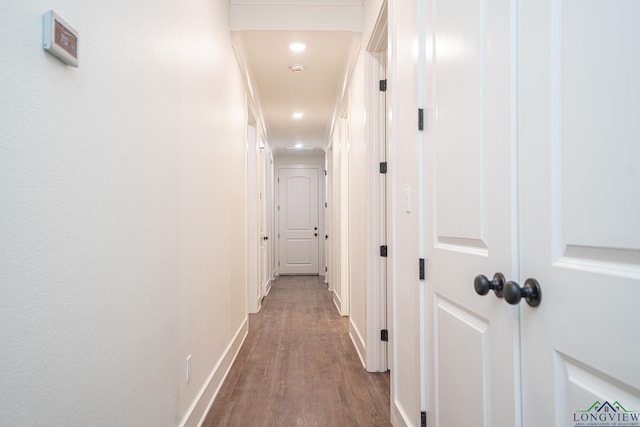 hallway featuring hardwood / wood-style floors