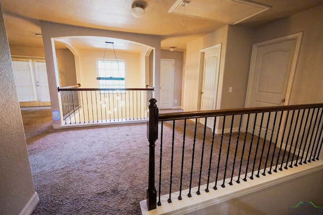 1126 Ruddy Duck, New Braunfels, TX 78130 - hall with attic access, carpet, and baseboards