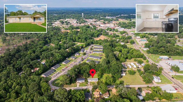 206 Empire St, Gladewater, TX 75647 - drone / aerial view