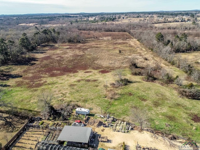 bird's eye view featuring a rural view