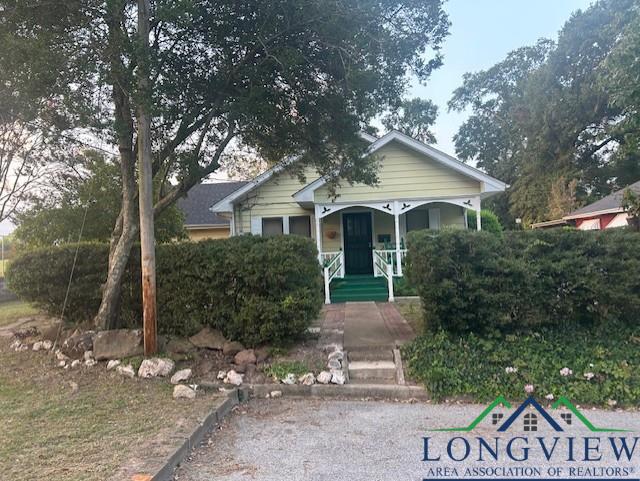 view of front of home with a porch