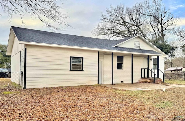 back of house featuring a patio