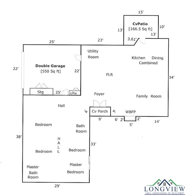 2307 Lilly St, Longview, TX 75602 - view of home floor plan