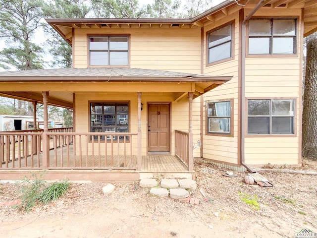 view of front of home with covered porch