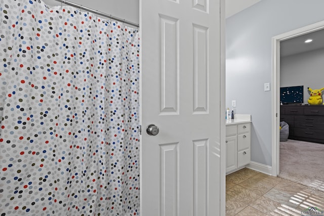 5201 Whitaker, Longview, TX 75605 - full bathroom with vanity and curtained shower