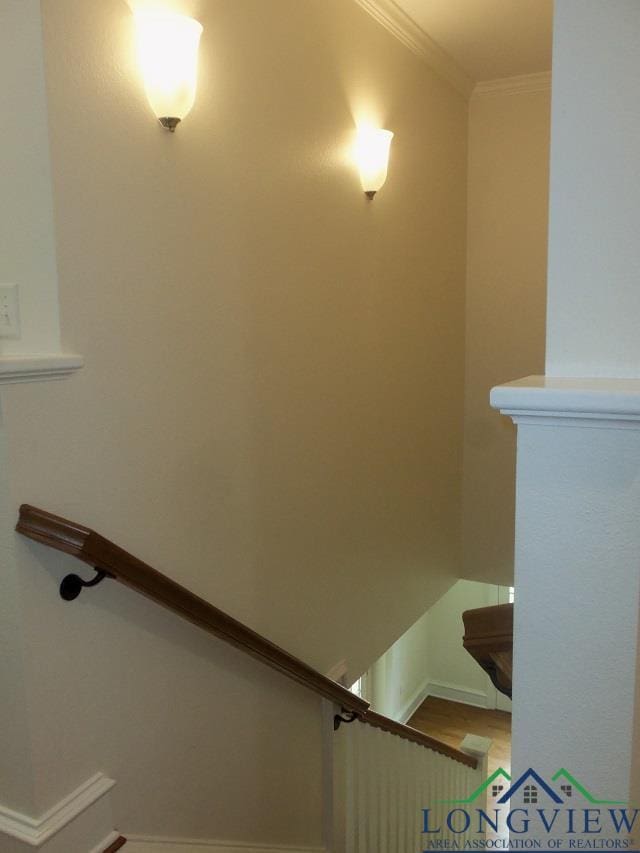 stairway with ornamental molding