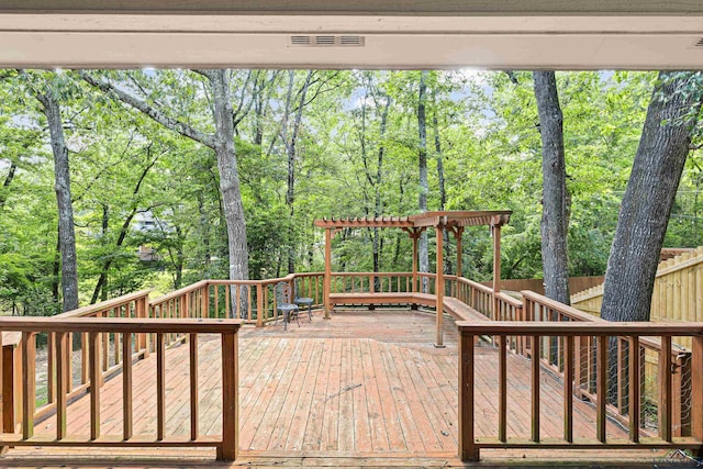 view of wooden deck