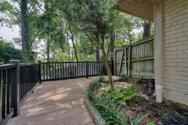 view of wooden deck