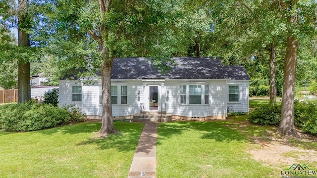 15 Rockwall Dr, Longview, TX 75604 - view of front facade with a front lawn