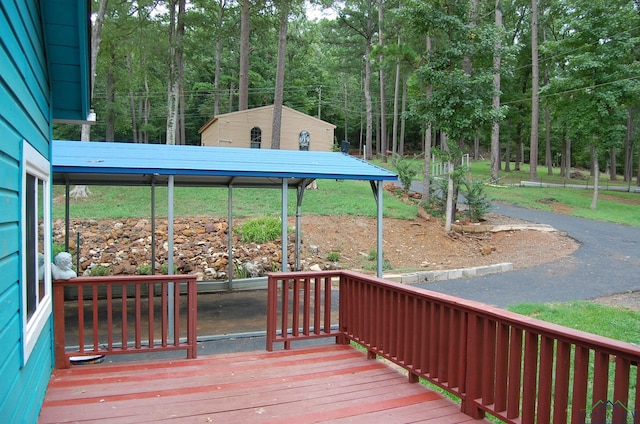 view of wooden deck