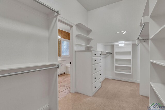 1719 Hg Mosley Pkwy, Longview, TX 75604 - spacious closet with light colored carpet and light tile patterned floors
