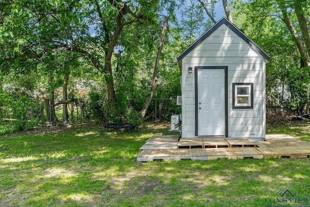 view of shed