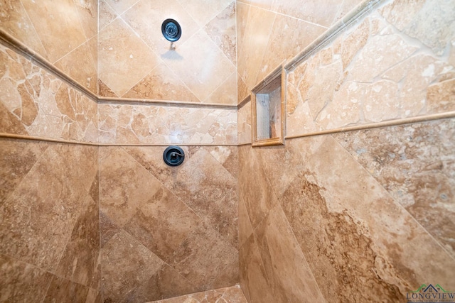 room details with a tile shower