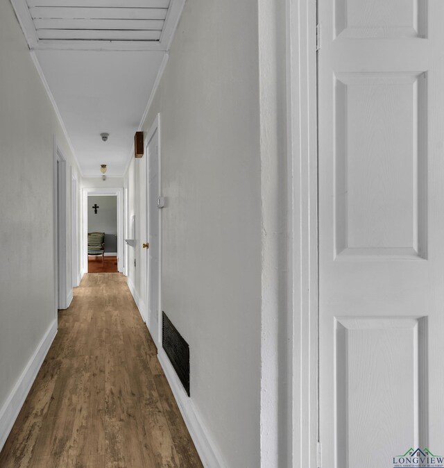 300 Hailey Dr, Longview, TX 75602 - hall featuring dark wood-style floors and baseboards