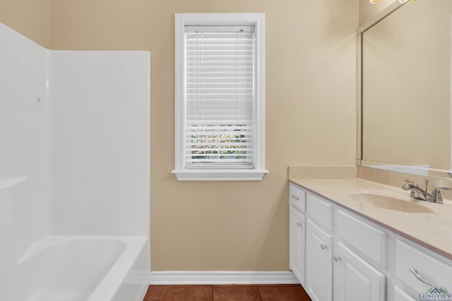 bathroom featuring tile patterned floors and vanity