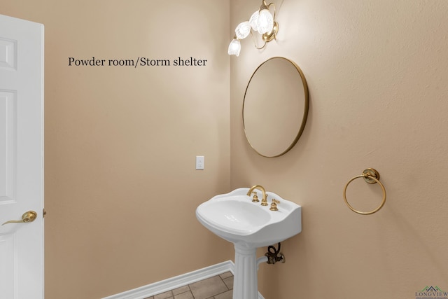 bathroom featuring tile patterned flooring