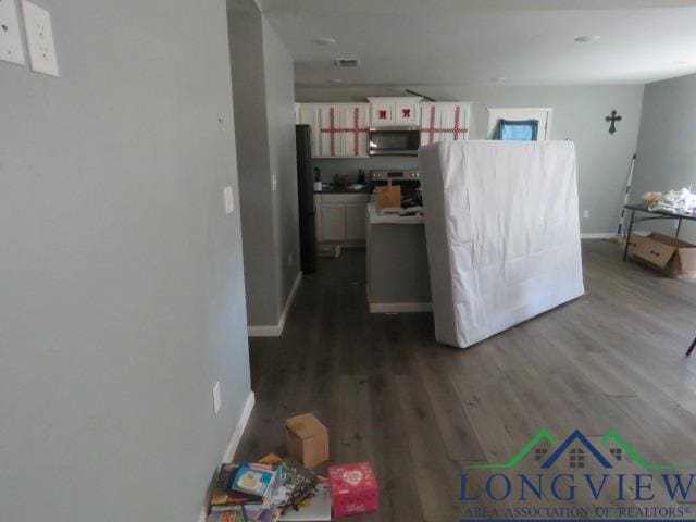 interior space featuring dark wood-type flooring