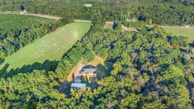 drone / aerial view with a rural view