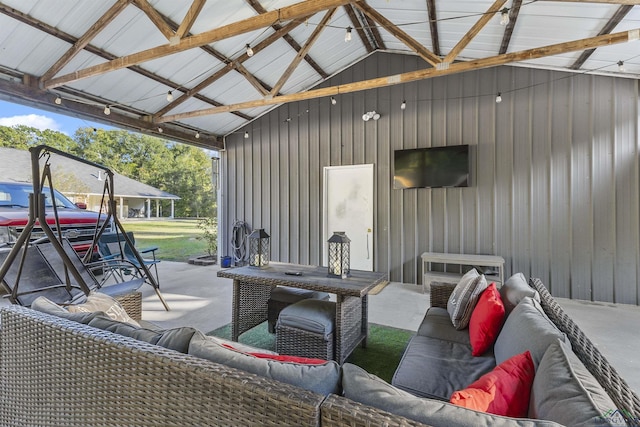 view of patio with an outdoor living space