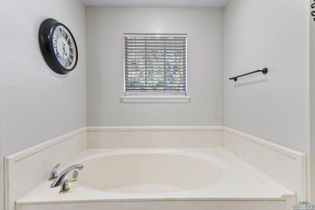 bathroom with a bath