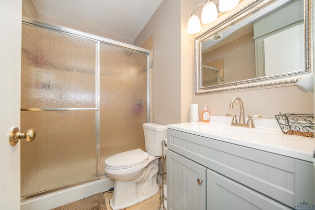 207 E Eleanor St, Gladewater, TX 75647 - bathroom with vanity and an enclosed shower