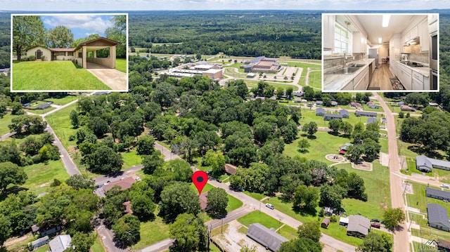 207 E Eleanor St, Gladewater, TX 75647 - view of property location featuring property boundaries highlighted and a forest