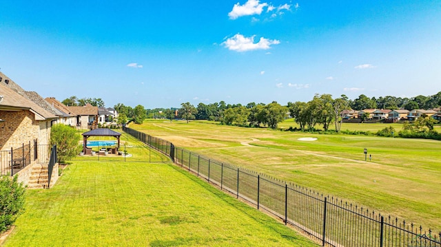 view of yard with a gazebo