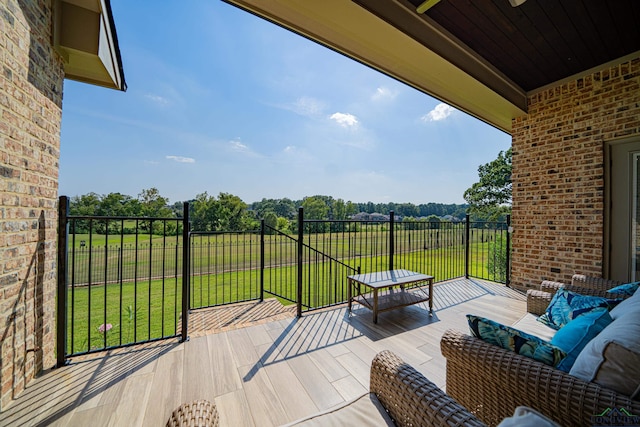 balcony featuring an outdoor hangout area