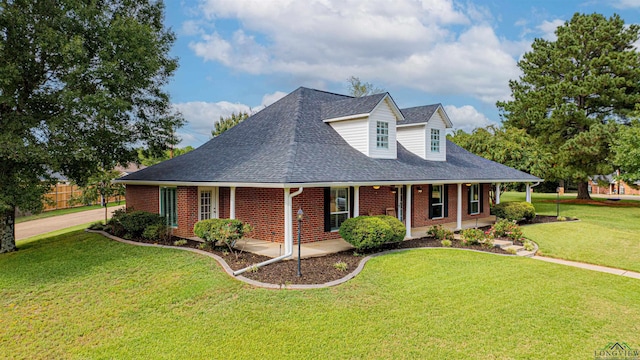 view of front of house featuring a front yard