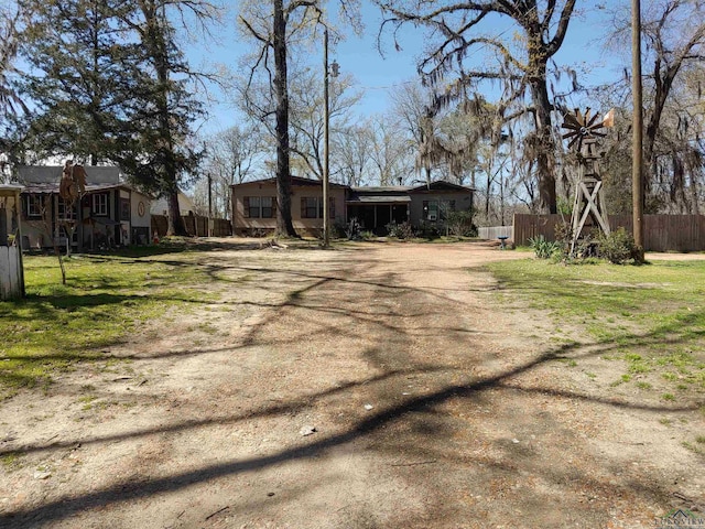 exterior space featuring driveway