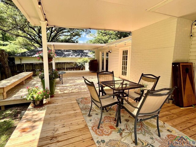 16 Pegues Pl, Longview, TX 75601 - deck with outdoor dining space