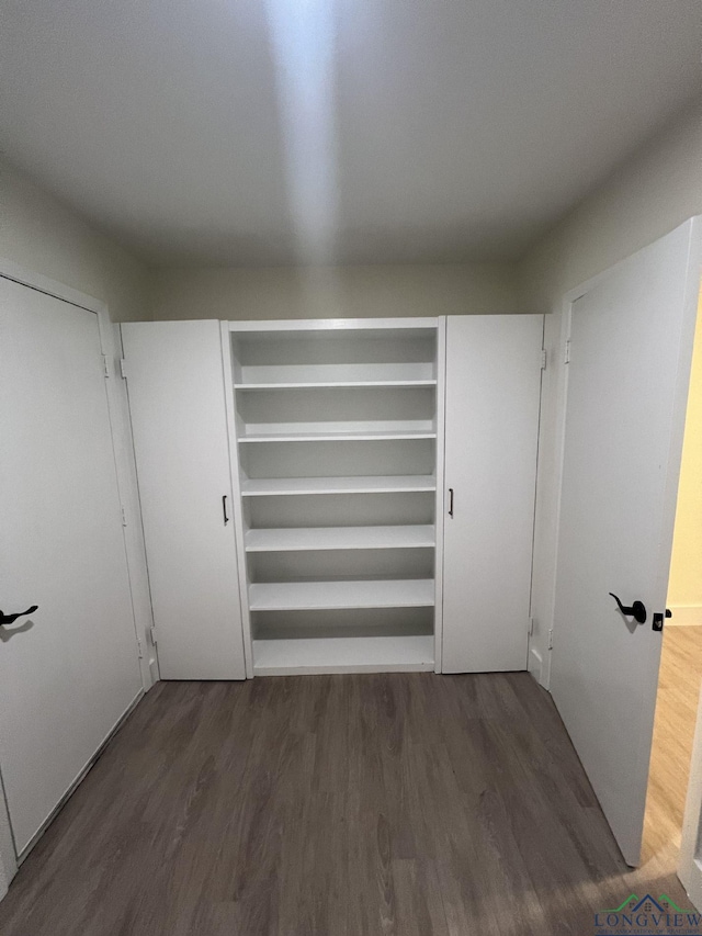 spacious closet with wood finished floors