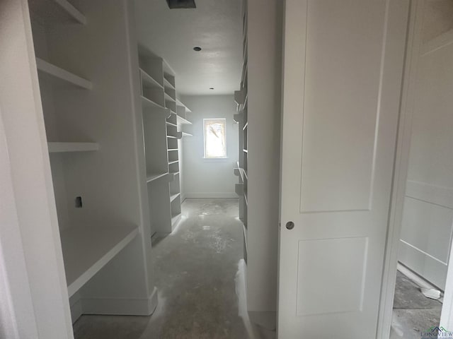 view of walk in closet