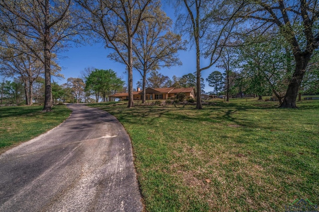 exterior space with a front yard