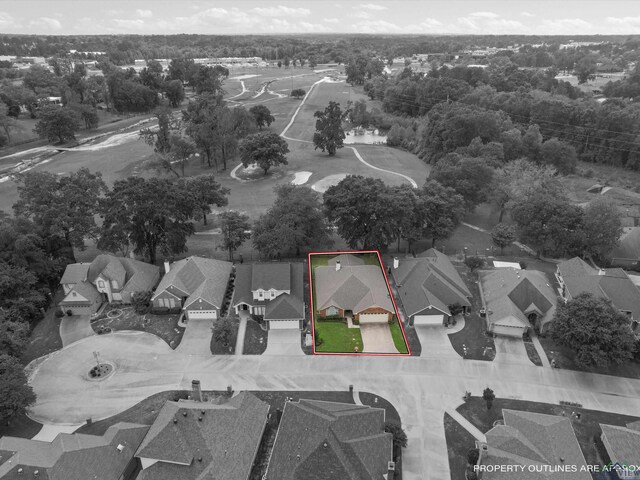 drone / aerial view featuring a residential view