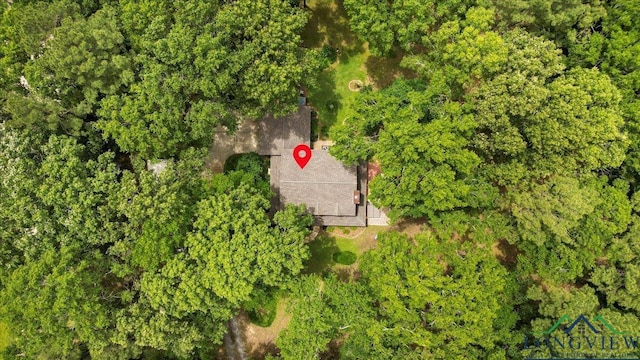 aerial view of property's location