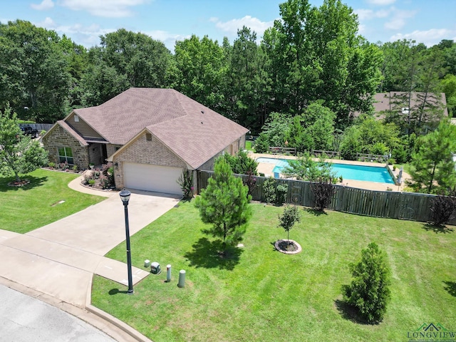 2106 Katie Lee Ln, Longview, TX 75601 - aerial view of property and surrounding area with a pool area