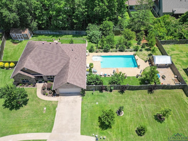2106 Katie Lee Ln, Longview, TX 75601 - bird's eye view of a pool area