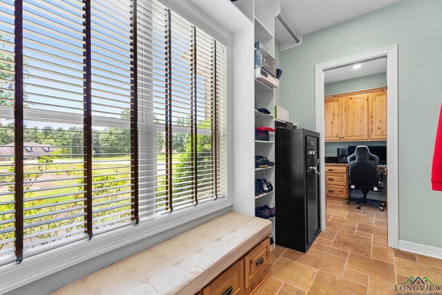 12265 Sable Ln, Whitehouse, TX 75791 - mudroom featuring plenty of natural light and stone tile floors