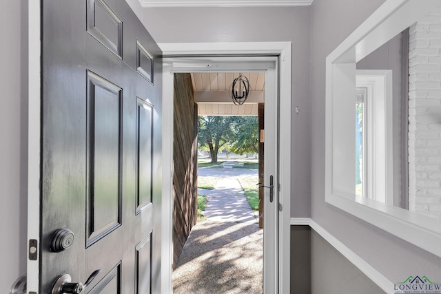 foyer featuring carpet