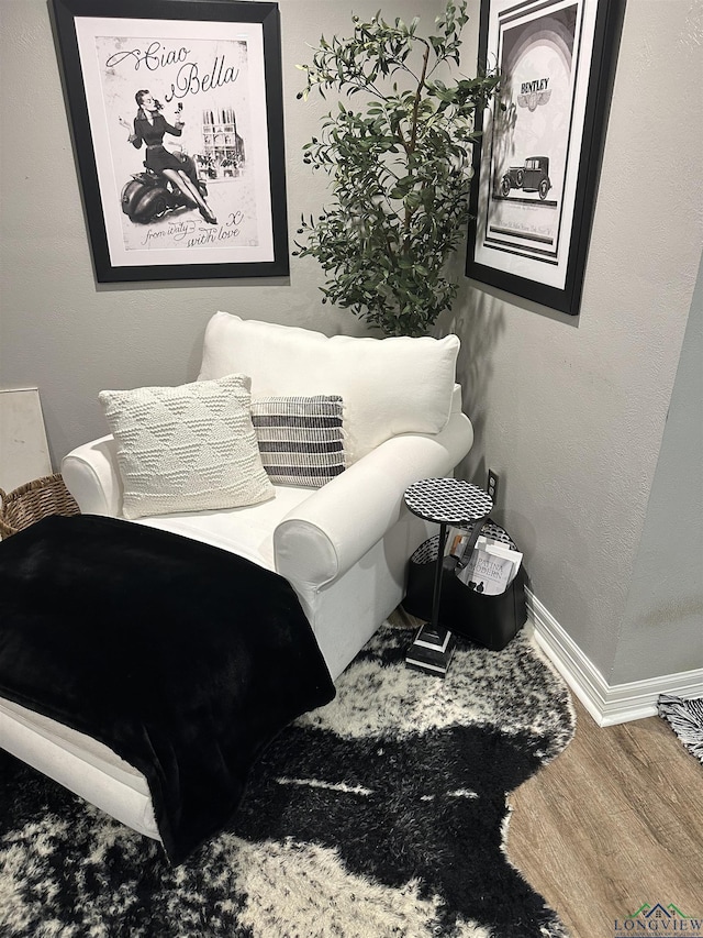 bedroom with wood-type flooring