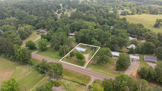 18385 Fm 1716, Tatum, TX 75691 - aerial view of property and surrounding area with property boundaries highlighted
