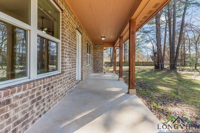 view of patio with fence