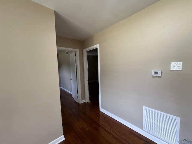 hall featuring dark hardwood / wood-style flooring