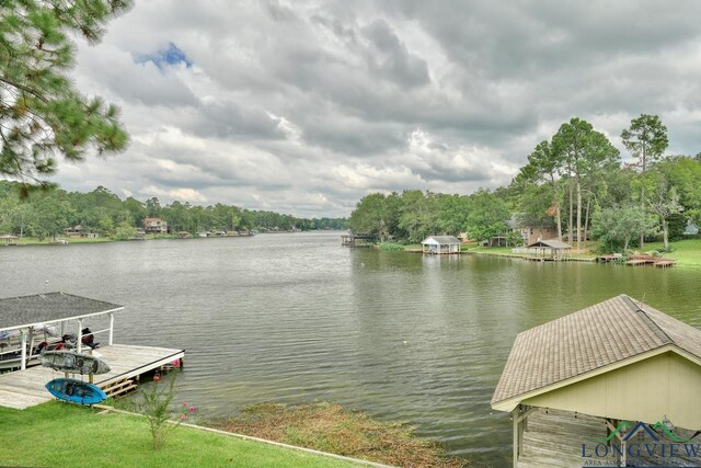 521 Hideaway Ln, Central, Hideaway, TX 75771 - dock area featuring a water view