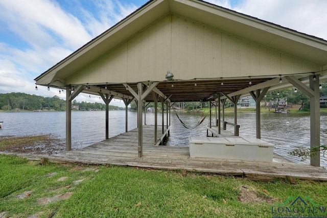 521 Hideaway Ln, Central, Hideaway, TX 75771 - view of dock with a water view