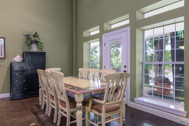 dining room featuring plenty of natural light